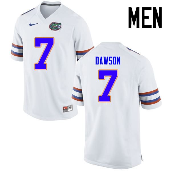 NCAA Florida Gators Duke Dawson Men's #7 Nike White Stitched Authentic College Football Jersey IVG2064WJ